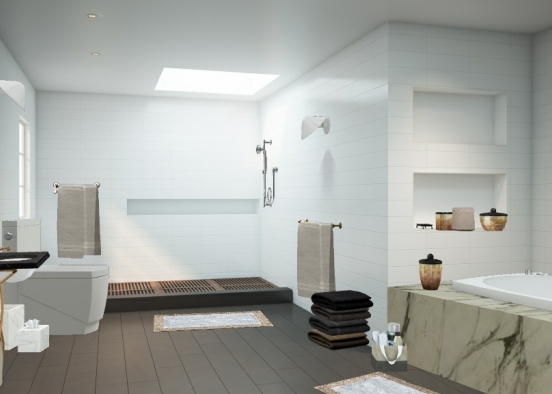 Baño espacioso Design Rendering