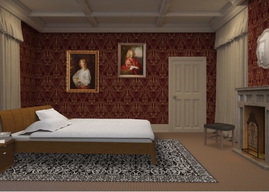 Simple classic room Design Rendering