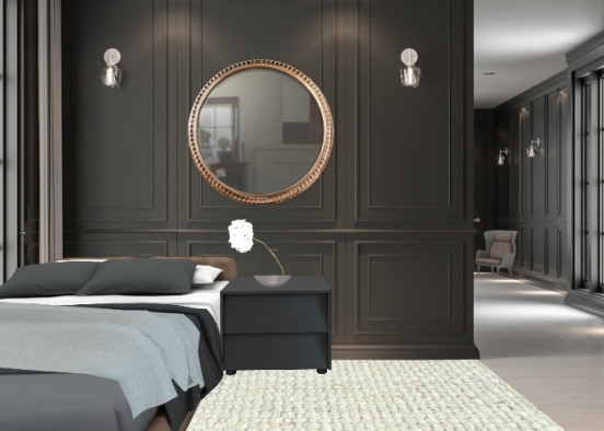 Спальня в стиле современная классика Design Rendering