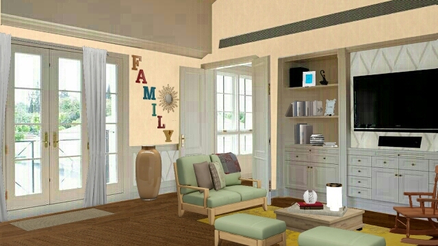 Family Room Design Rendering