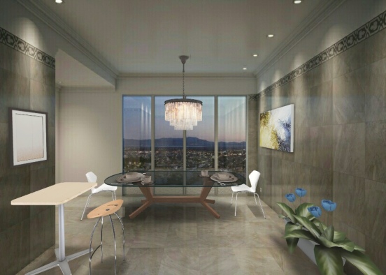 dining room for French Design Rendering