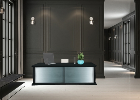 Luxury Front desk Design Rendering
