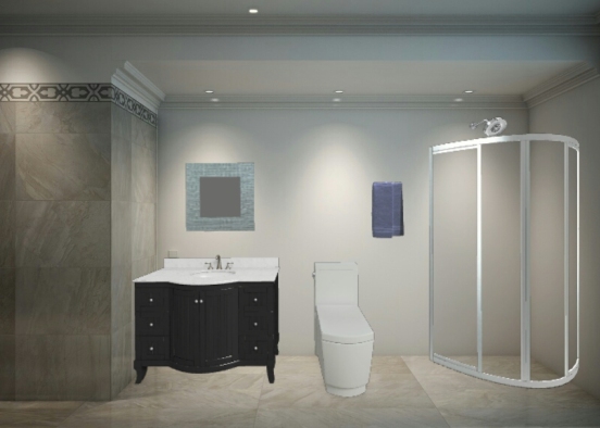 Banheiro básico  Design Rendering