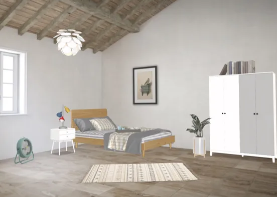 cozy aesthetic bedroom  Design Rendering