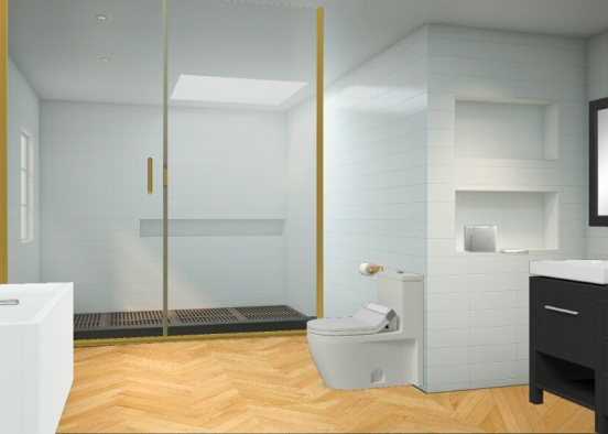 Elegant Modern Bathroom Design Rendering
