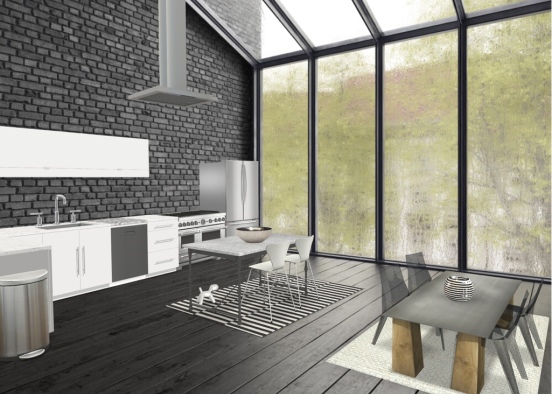 This space in white feels all right! Design Rendering