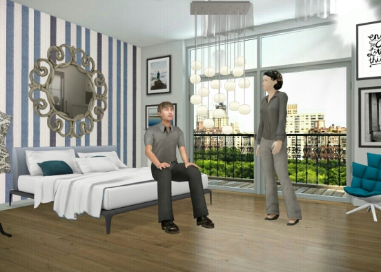 Camera da letto matrimoniale Design Rendering