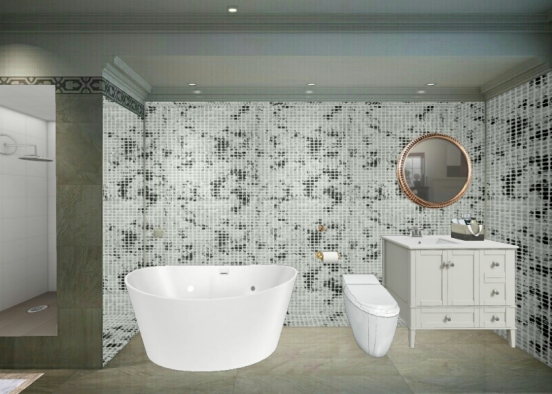 Lovely bathroom Design Rendering