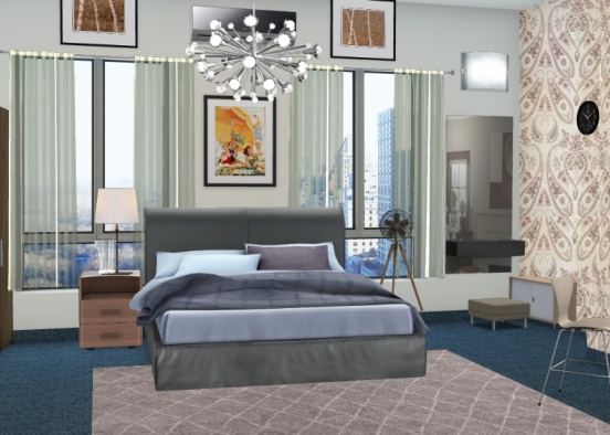 Bed room high rise Design Rendering