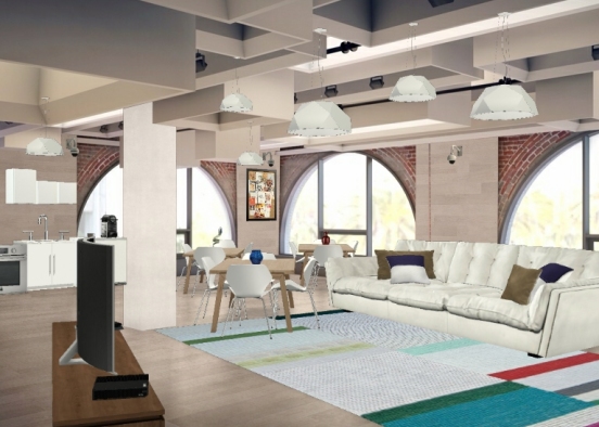 Connect, eat ,and lounge Design Rendering