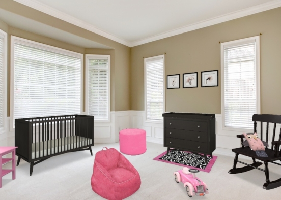 Baby Girls Room  Design Rendering