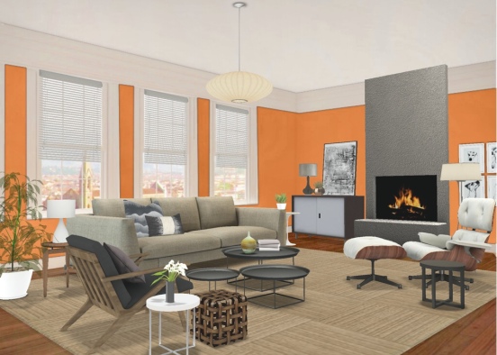 Living Room - Neutral Palette  Design Rendering