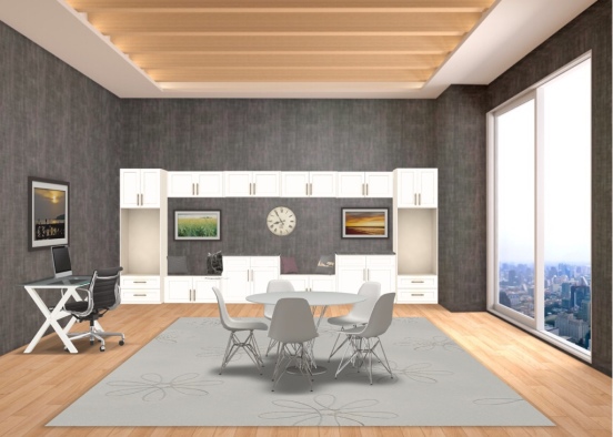 mud room and a office  Design Rendering