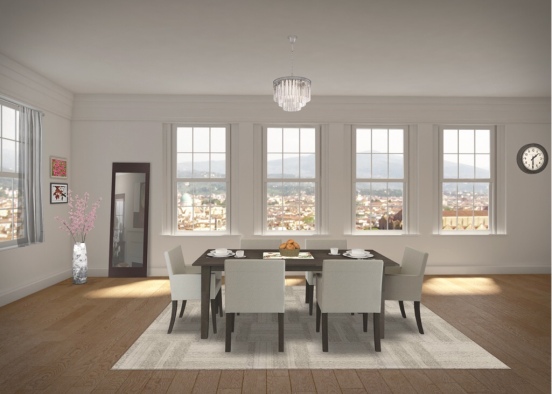 the dining room Design Rendering