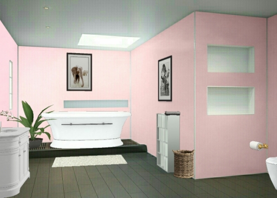 Sakura's Bathroom Design Rendering