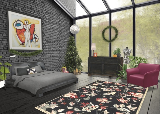 Eclectic Living Space Design Rendering
