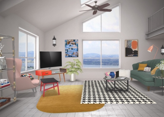 My style living room Design Rendering