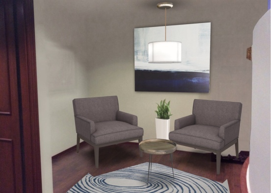 Small lobby with lamp Design Rendering