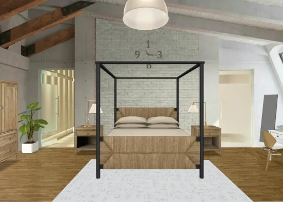 Fresh bedroom Design Rendering