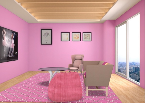 There is no such thing as too much pink Design Rendering