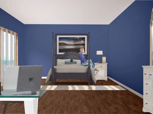 Navy Blue Bedroom