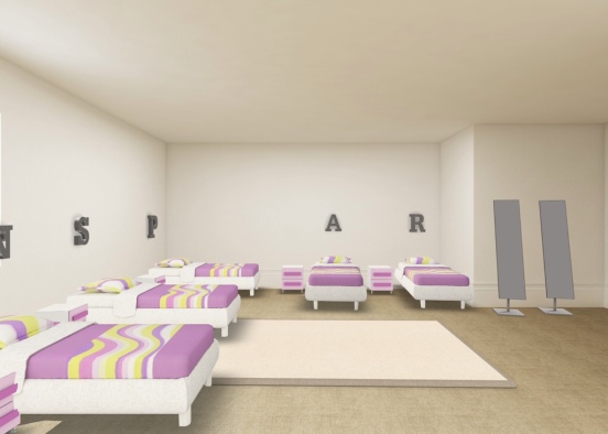 quarto do orfanato Design Rendering