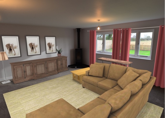 living room Westbrook Design Rendering