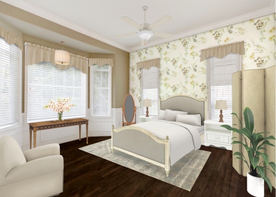 vintage bedroom  Design Rendering