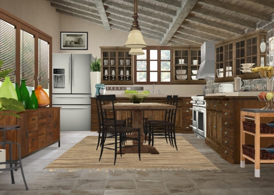 Classic kitchen Design Rendering