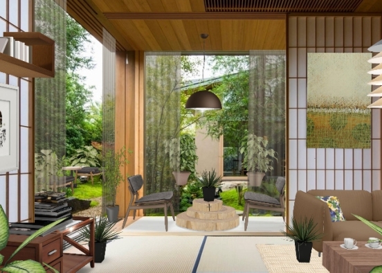 ORGANIC Japanese House  Design Rendering