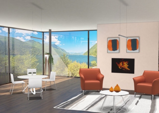 orange living  Design Rendering