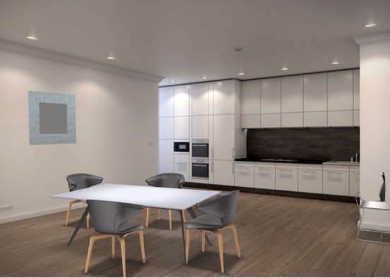 kitchen and dining  Design Rendering