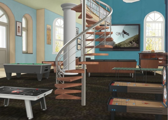 The town youth YMCA, a simple room but beneficial! Design Rendering