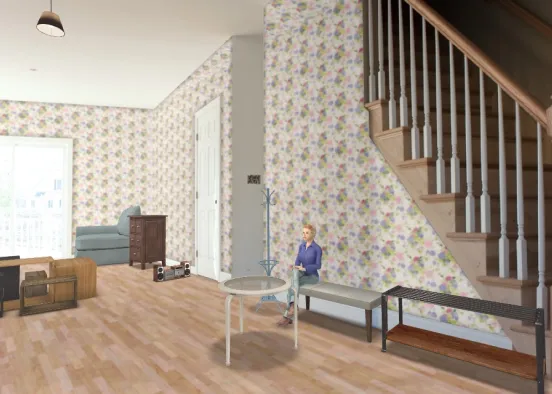 my chill out room and hallway Design Rendering