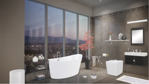 a bathroom with a view