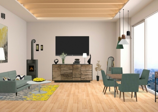 Living room #1 Design Rendering