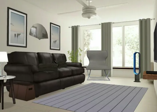Working living room Design Rendering