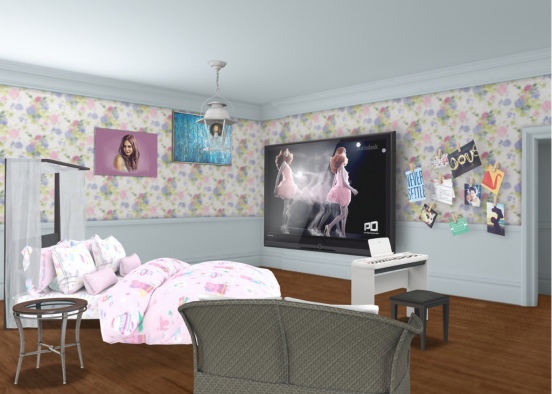 girls room to hangout Design Rendering