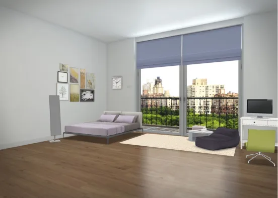 New York bedroom Design Rendering