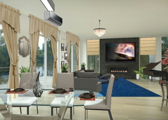 Sala de estar  Design Rendering