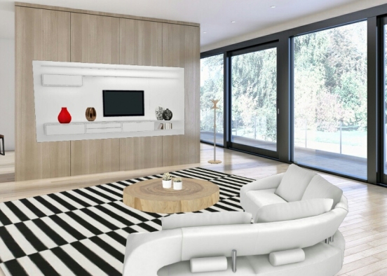 Salon moderne Design Rendering