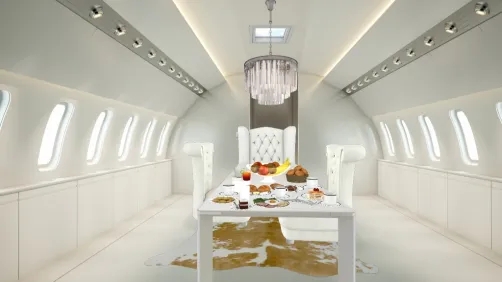 Brekfast in private jet