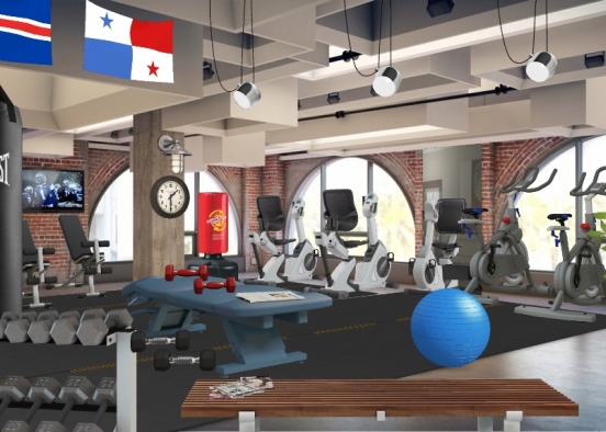 At the gym Design Rendering