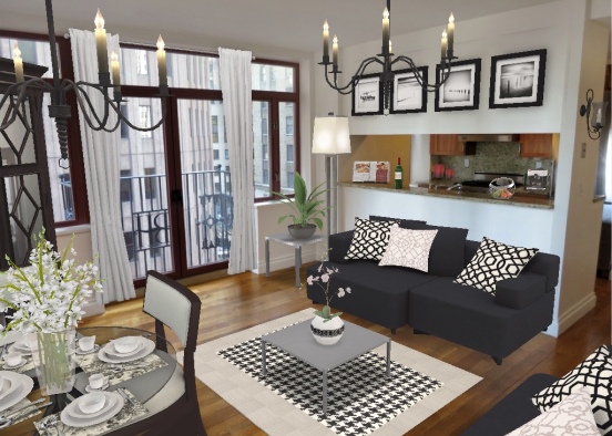 Future living room i. New york Design Rendering