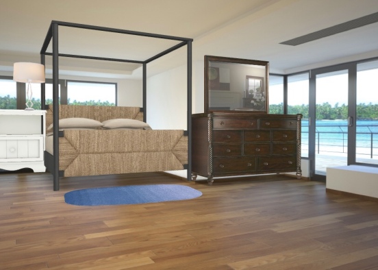 Sea Bedroom Design Rendering
