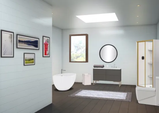baño lujoso Design Rendering
