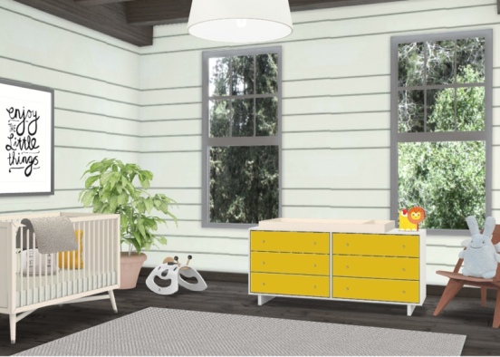 Yellow Nursery Design Rendering