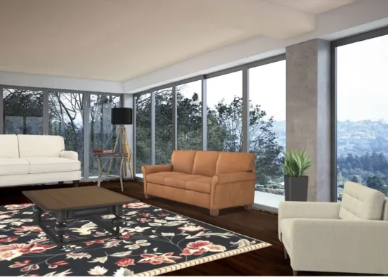 Beautiful Seaside Living Room Design Rendering