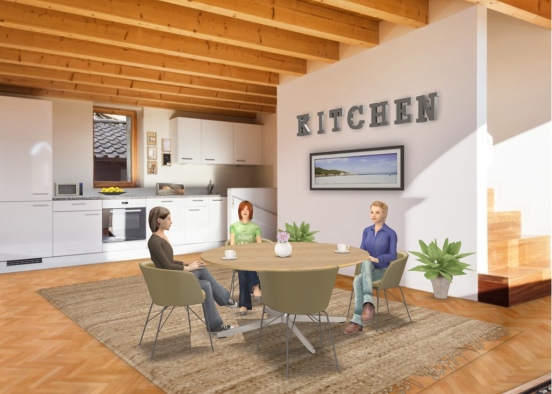 Кухня для семьи Design Rendering