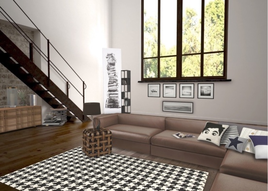NYC living room Design Rendering